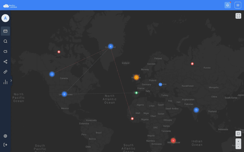 Screenshot of NetOrc project showing Centralized multi-cloud management and monitoring solution providing unified vis...